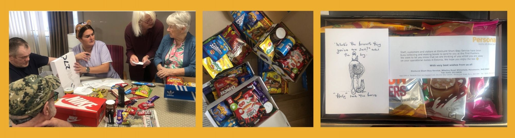 Helping our First Fusiliers one shoe box at a time