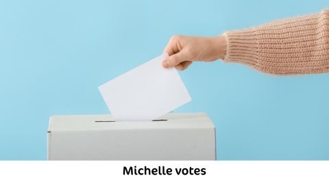 Michelle Votes in Local Election