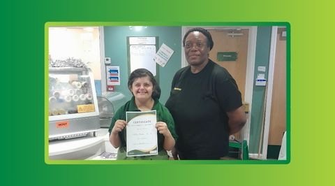 Aisha on her Skills Placement