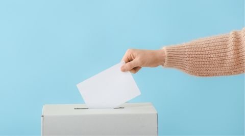 Michelle Votes in Local Election